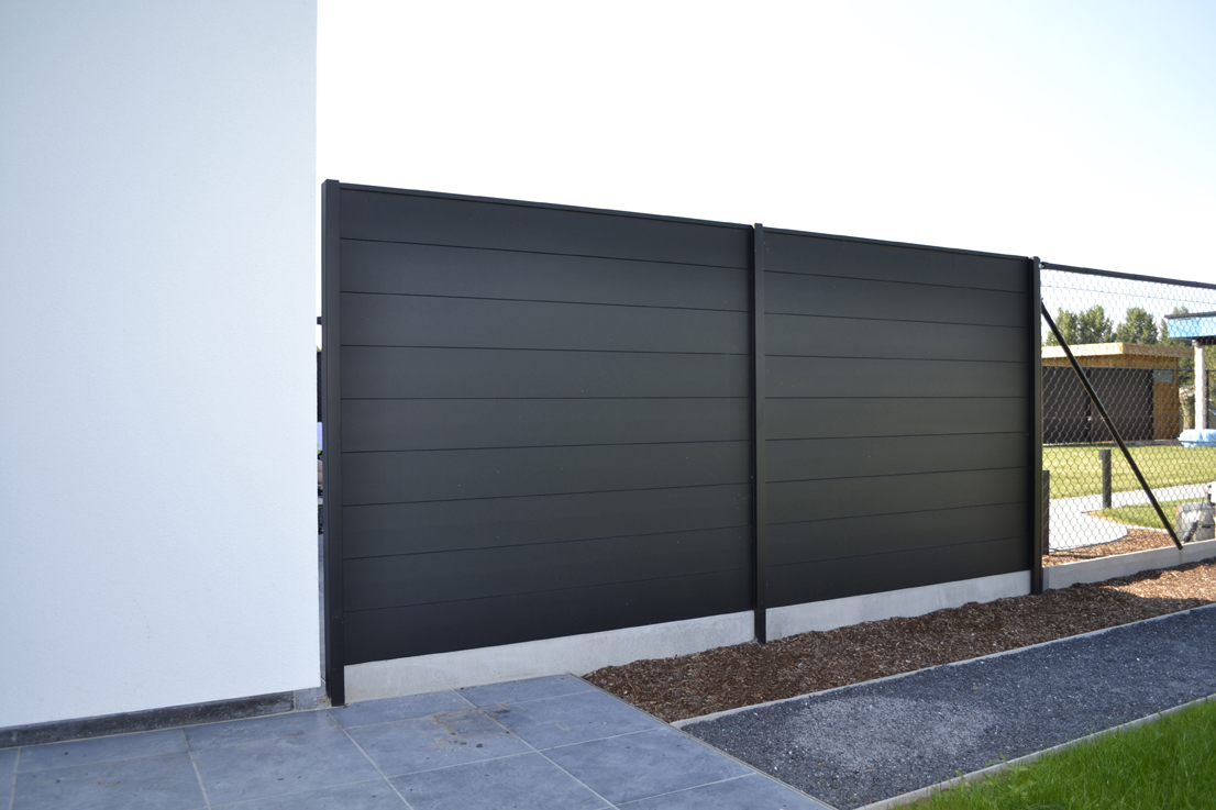 aluminium afsluiting RAL9005 zwart