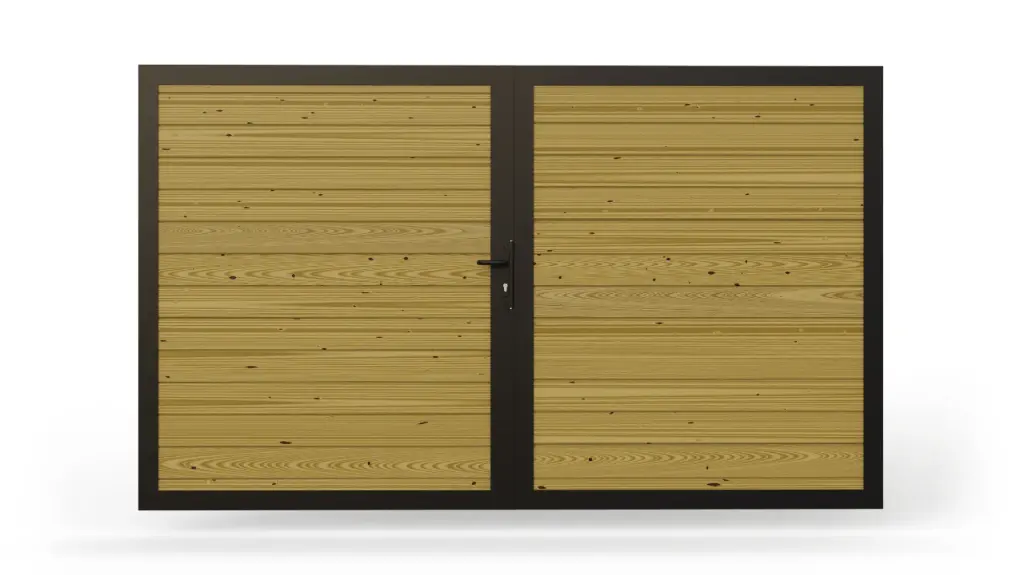 DS Design dubbele draaipoort - Massief plank