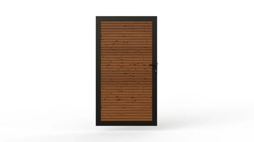 DS Design enkele draaipoort - Triple thermowood vuren
