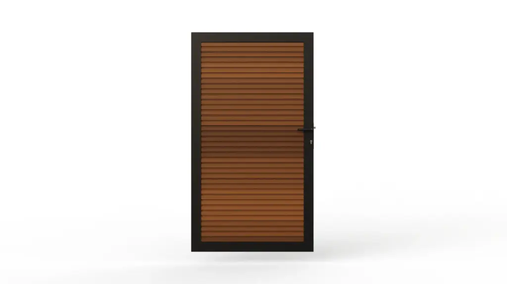 DS Design enkele draaipoort - Triple thermowood ayous