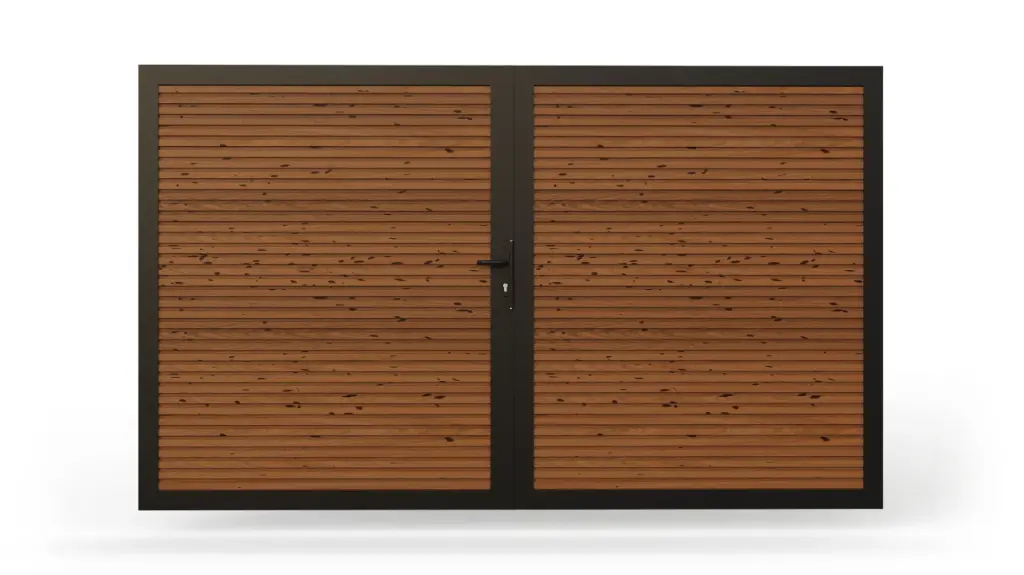 DS Design dubbele draaipoort - Triple thermowood vuren