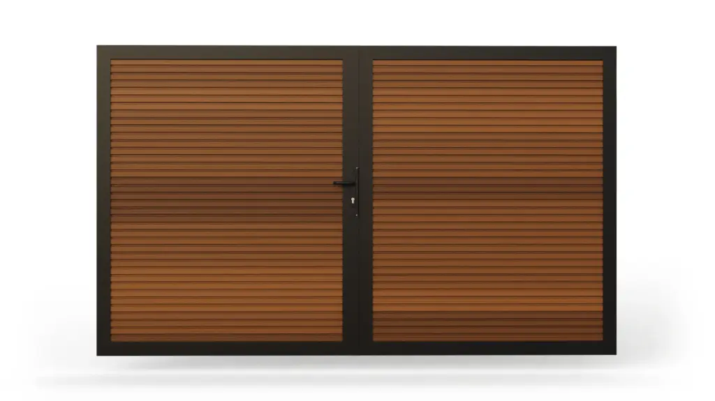 DS Design dubbele draaipoort - Triple thermowood ayous