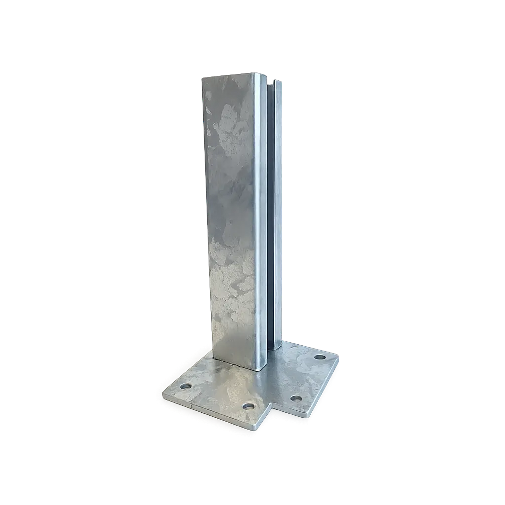 Paalvoet galva vloermontage voor aluminium hoekpaal DS Design