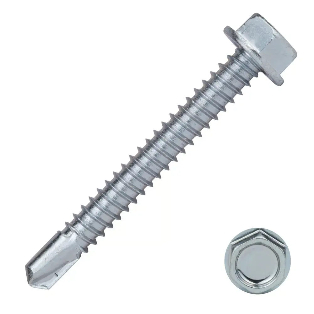 Zelfborende vijs verzinkt 6,3 x 50 (doos 200 st) zeskante bitskop