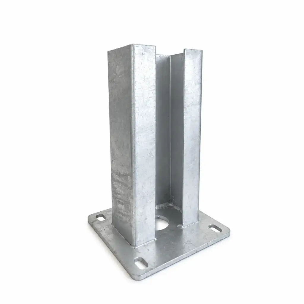 Paalvoet galva vloermontage voor aluminium poortkolom 15 x 10 DS Design