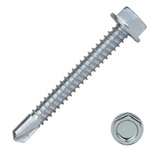 [ZV50] Zelfborende vijs verzinkt 6,3 x 50 (doos 200 st) zeskante bitskop