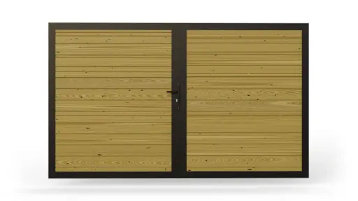DS Design dubbele draaipoort - Massief plank