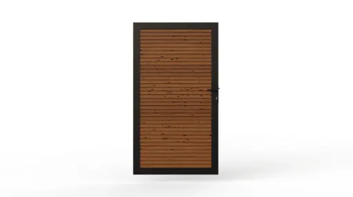DS Design enkele draaipoort - Triple thermowood vuren