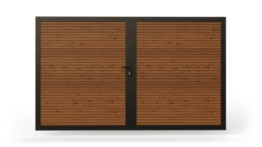 DS Design dubbele draaipoort - Triple thermowood vuren
