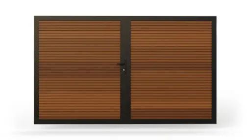 DS Design dubbele draaipoort - Triple thermowood ayous
